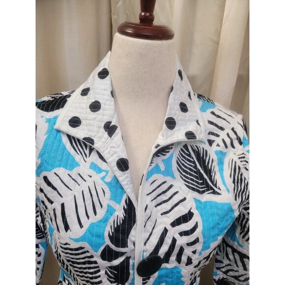 Patty Kim 100% Cotton Quilted Reversible Jacket Size Medium. NWT - Picture 2 of 8